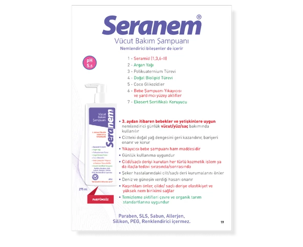 Seranem Vücut Bakım Şampuanı 275 Ml - Resim 2