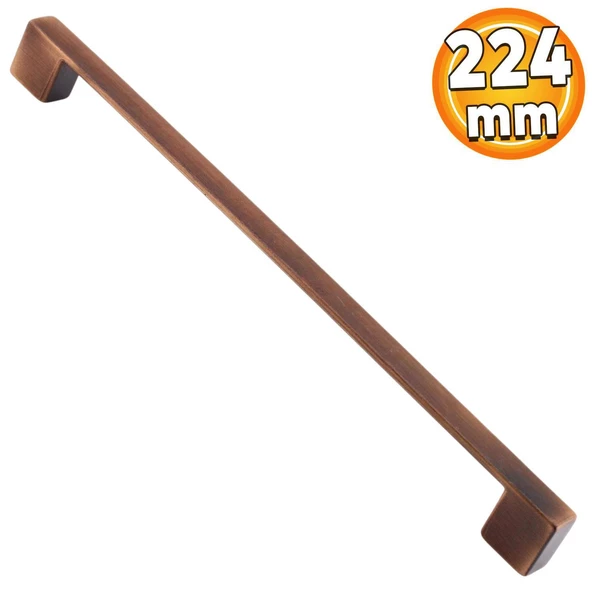 Kale Kulp Metal 224 mm Eskitme Antik Bakır Mobilya Mutfak Çekmece Kapak Dolap Kulpu Kulbu Kulpları ürün görseli 1