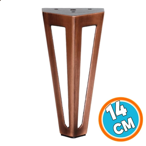 Mobilya Koltuk Baza Puf Kanepe Tv Ünite Masa Ayağı Ayakları Metal Ayak 14 Cm Antik Bakır ürün görseli 1