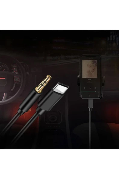 Araba Type-C AUX Kablosu Type-C Ses Çıkışlı Android Telefon Uyumlu - Resim 4