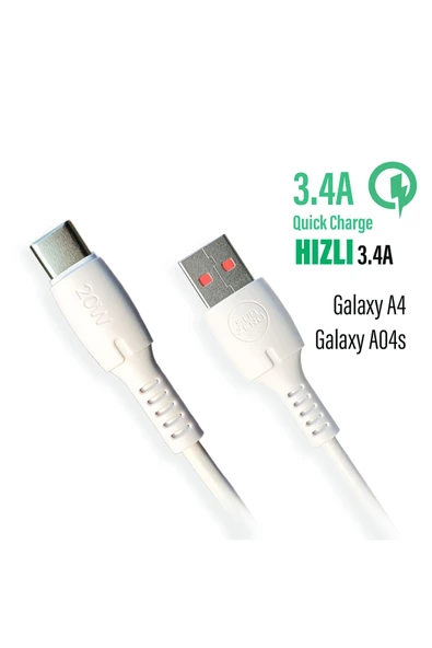 Samsung Galaxy A04 - A04S Uyumlu Hızlı Şarj Kablosu 3.4A ürün görseli 1