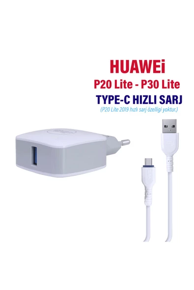 Huawei P30 Lite P20 Lite Uyumlu 2.8A Hızlı Type-C Şarj Aleti ürün görseli 1