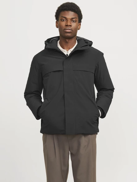 JACK JONES Erkek Softshell Su Geçirmez Kapüşonlu Mont Ceket 12259457 ürün görseli 1