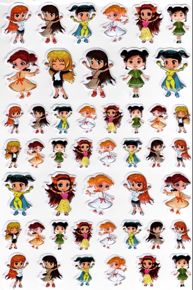 Sticker Kabartmalı A4 Boyutunda Stiker Defter, Planlayıcı Etiket-(lim531) - Meslek Kızlar ürün görseli 1