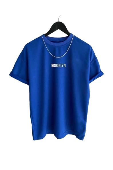 Unisex Brooklyn Baskılı Oversize Tshirt - Resim 2