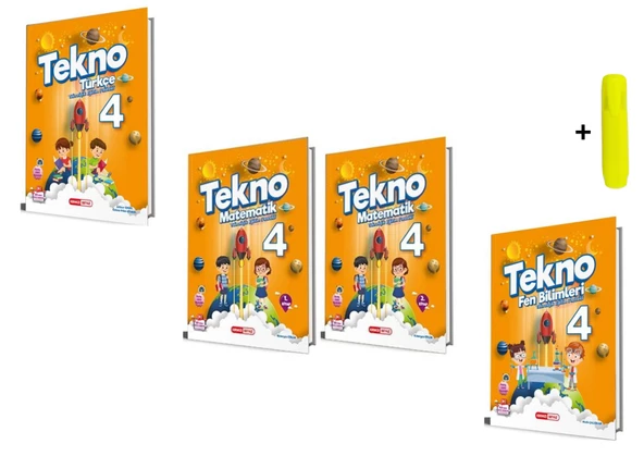 Kırmızı Beyaz Yayınları 4. Sınıf Tekno Matematik Fen Türkçe Seti ürün görseli 1