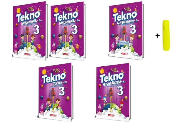 Kırmızı Beyaz Yayınları 3. Sınıf Tekno Matematik Fen Türkçe Hayat Bilgisi Seti ürün görseli 1