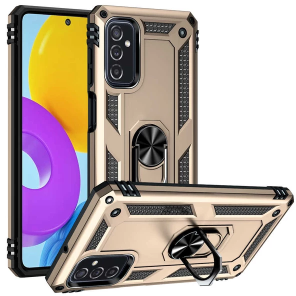 Samsung Galaxy M52 Kılıf Vega Tank Sert Yüzüklü Standlı Zırh Koruma Kapak ürün görseli 1