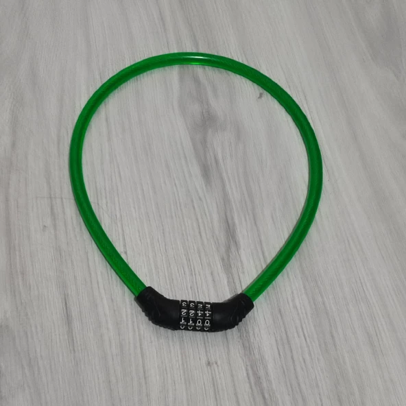 Hagiki Kalın Şifreli Bisiklet Kilidi 1cm Kalınlıkta 70CM Uzunlukta Çelik Telli Şifreli Kilit ürün görseli 1