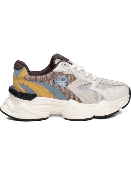 Benetton BNI-11121 Kadın Klasik Sneaker Bej ürün görseli 1
