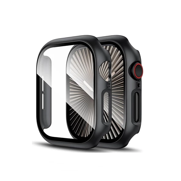 Gpack Apple Watch 10 46mm Uyumlu Kasa ve Ekran Koruyucu Önü Kapalı Renkli Silikon ürün görseli 1