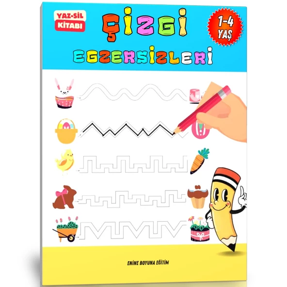 1-4 Yaş Çizgi Egzersizleri YAZ-SİL Kitabı ürün görseli 1