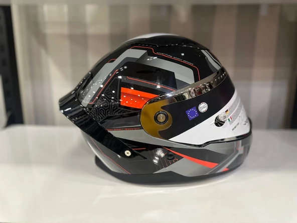 KASK SWAY SW 850 BLACK/WHITE FULL FACE - Resim 3