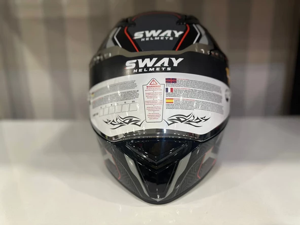 KASK SWAY SW 850 BLACK/WHITE FULL FACE - Resim 2