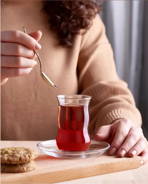 Paşabahçe çifte belli çay bardağı takımı - 12 parça çay bardağı seti takımı ürün görseli 1