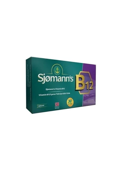 Sjomann's B12 Çiğnenebilir Jel 30 Tablet 77366 ürün görseli 1
