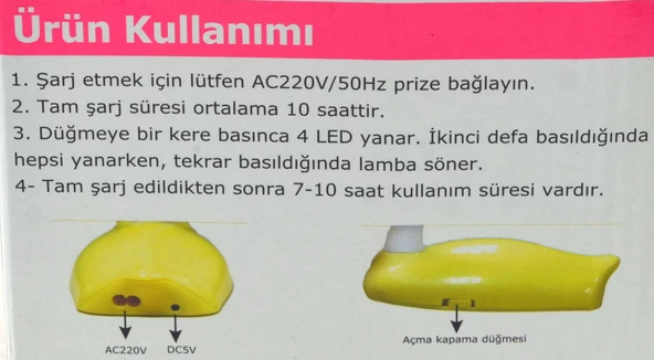 Lovely Duck Lamp Led Masa Lambası Arızalı - Resim 4
