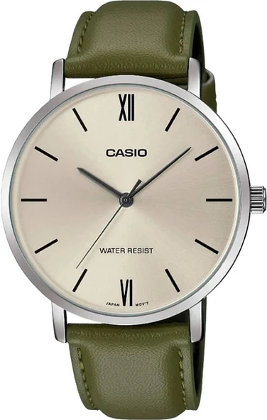 CASIO MTP-VT01L-3BUDF YEŞİL DERİ KORDON ERKEK KOL SAATİ ürün görseli 1
