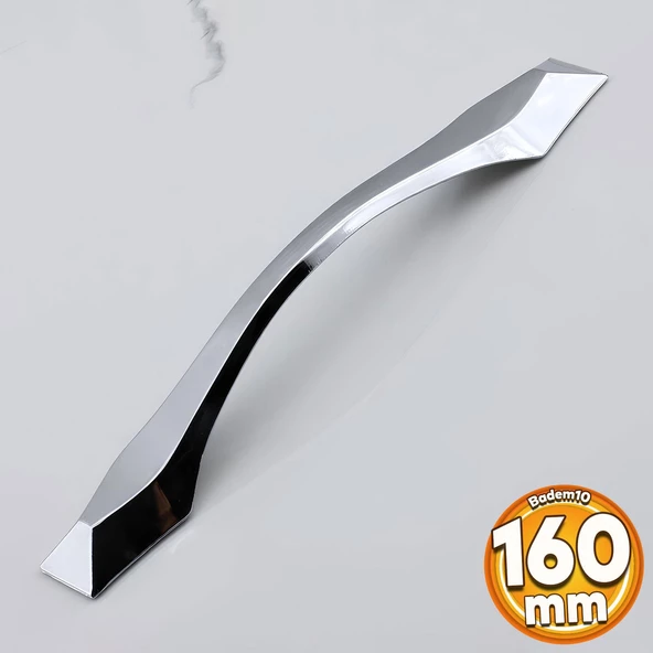 Elmas Kulp 160 mm Krom Metal Mobilya Mutfak Çekmece Dolabı Dolap Kapak Kulpları Kulbu Kulpu 16 cm ürün görseli 1