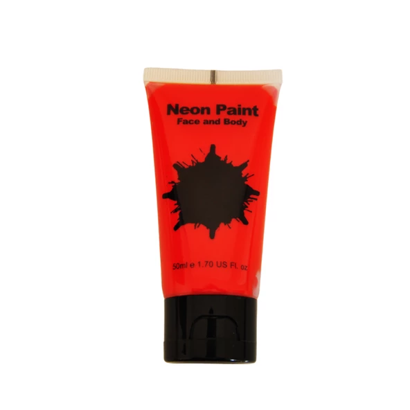 Halloween Neonlu Glow Parti Yüz Boyası Kırmızı Renk 1 Adet 50 ml ürün görseli 1