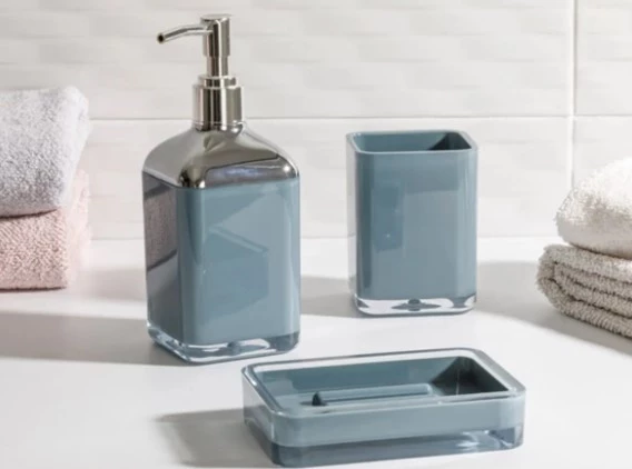 English Home Elegance Kristal 3'lü Banyo Seti Yeşil ürün görseli 1