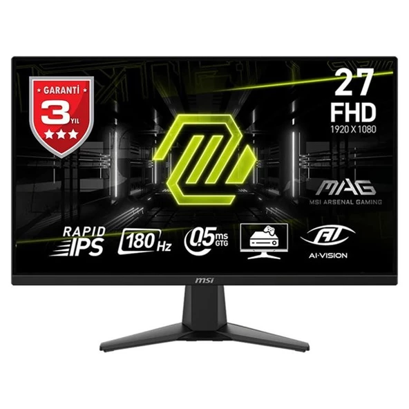 MSI 27" IPS MAG 275F 0.5MS 180Hz HDMI-DP Gaming Monitör (1920 X 1080) ürün görseli 1
