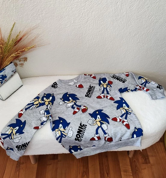 Kirpi Sonic Baskılı Şardonlu Sweatshirt ürün görseli 1