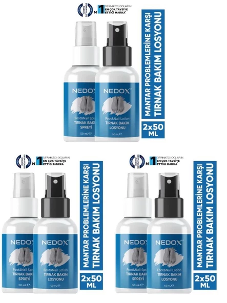 NEDOX 3 Adet Tırnak Bakım Spreyi Ve Losyonu 50ml+50ml ürün görseli 1