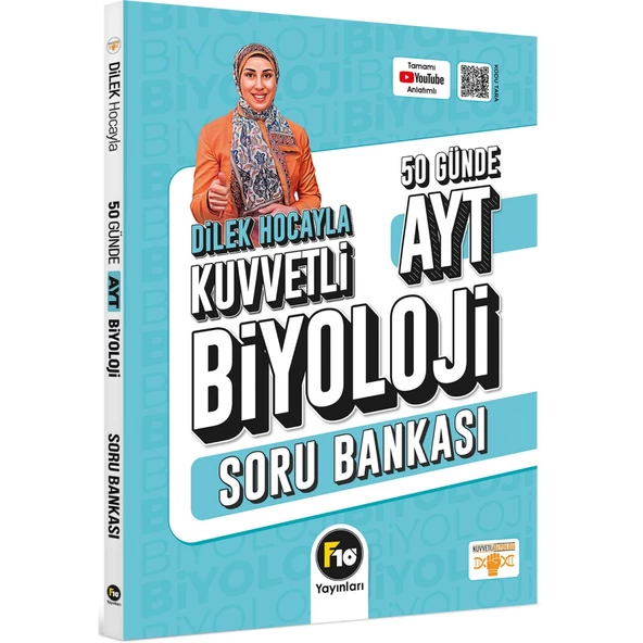 F10 Yayınları Dilek Hocayla AYT Biyoloji 50 Günde Soru Bankası ürün görseli 1