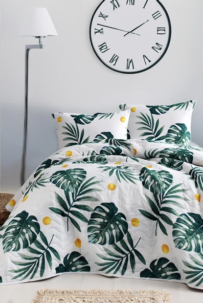 Upstyle Tek Kişilik % 100 Pamuk Pike Takımı Yeşil 160 x 235 Cm ürün görseli 1