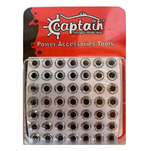 Captain 7633 8mm Naturel Silikon Damla Göz 49'lu Paket ürün görseli 1