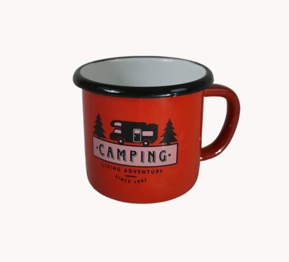 Orcamp Emaye Kupa Bardak Turuncu Camping EB-330 ürün görseli 1