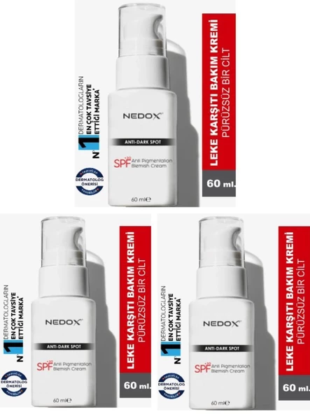 NEDOX 3 Adet Cilt Beyazlatıcı Leke Kremi 60 Ml ürün görseli 1