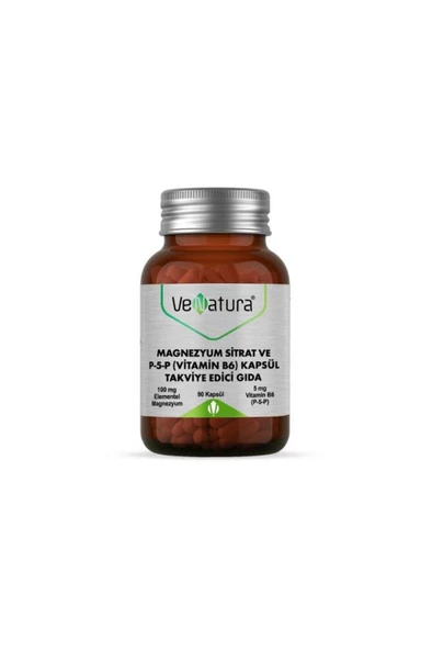 Venatura Magnezyum Sitrat Ve P-5-p Vitamin 90 Kapsül ürün görseli 1