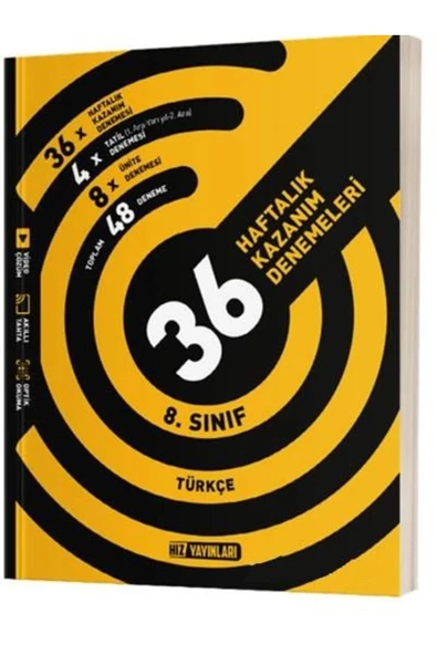 Hız 8. Sınıf Haftalık Deneme Türkçe ürün görseli 1