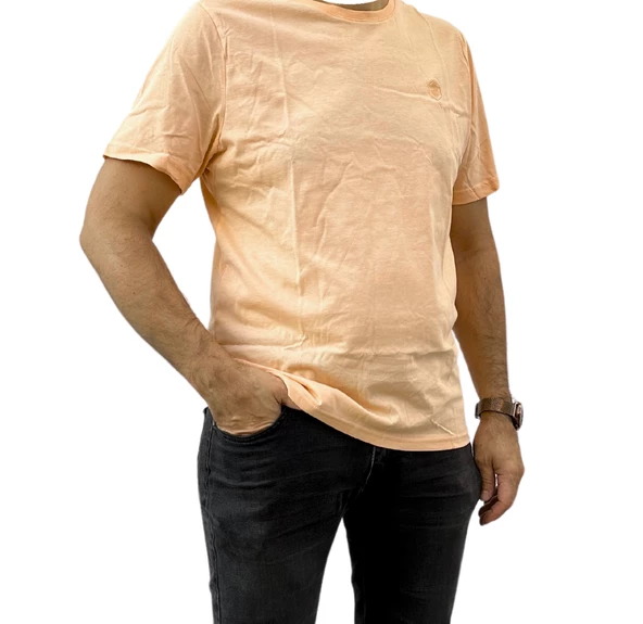 Lumberjack CT102 basıc pastel turuncu t-shirt ürün görseli 1
