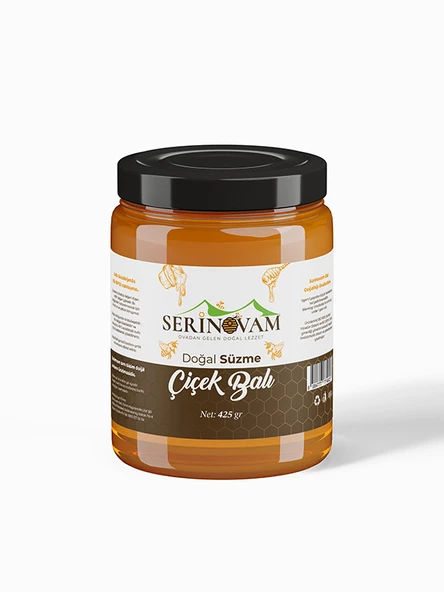 Serinovam Yayla Ve Ova Çiçek Balı 425 gr (DOĞAL VE HAKİKİ) Üretici Sertifikalı ürün görseli 1