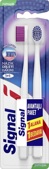 Signal Nazik Diş Eti Bakımı Yumuşak 1+1 Diş Fırçası ürün görseli 1