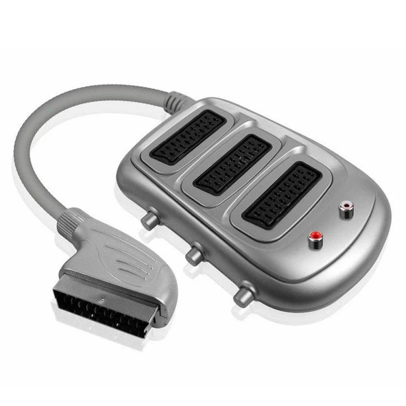 Scart Çoklayıcı 3Lü Butonlu Rca (AVD-224) ürün görseli 1