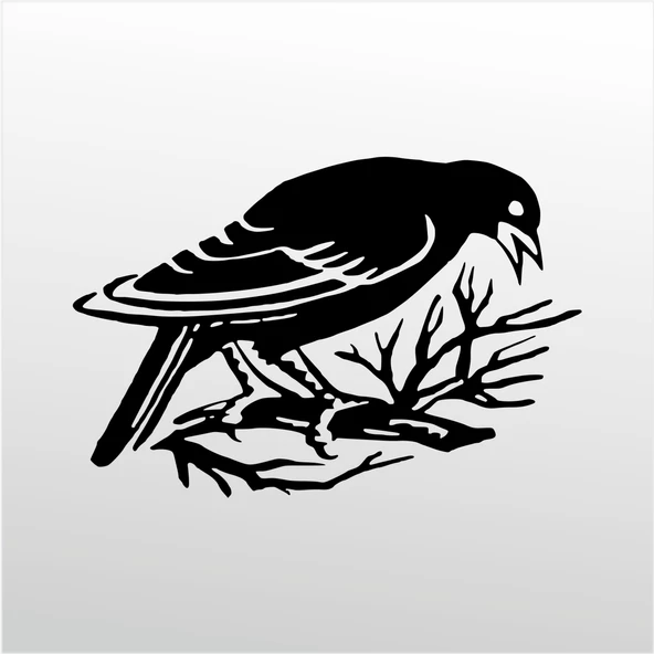 Folyo Sticker Daldaki Kuş ürün görseli 1