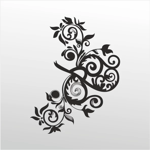 Folyo Sticker Çiçek Deseni ürün görseli 1