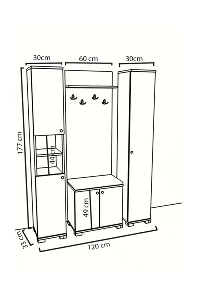 Remaks Alaçatı Portmanto (Beyaz) - Resim 5