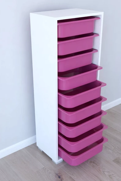 Remaks Mutfak Dolabı 9 Sepetli  Çok Amaçlı Dolap - Pembe ürün görseli 1