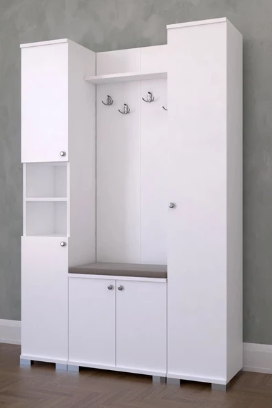 Remaks Alaçatı Portmanto (Beyaz) - Resim 2