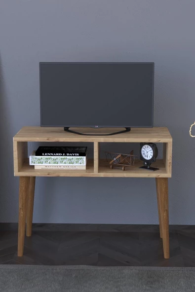 Remaks Retro Tv Sehpası Ünitesi- Meşe ürün görseli 1