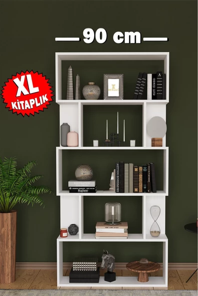Remaks Xl 6 Raflı Kitaplık Beyaz ürün görseli 1