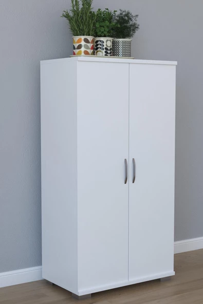 Remaks 110 Cm 2 Kapaklı Çok Amaçlı Mutfak Dolabı - Beyaz ürün görseli 1