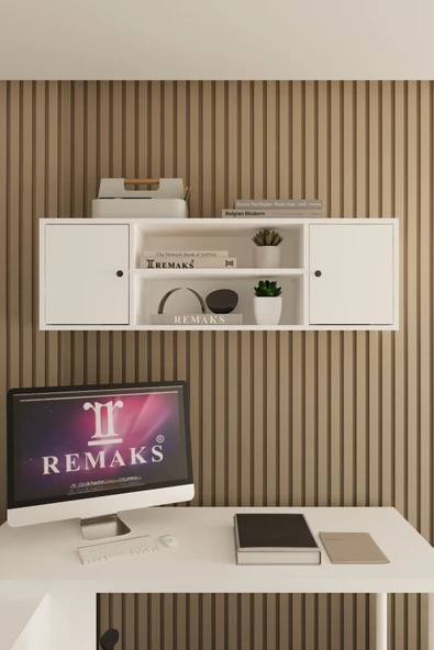 Remaks Nora Çok Amaçlı Ofis Evrak Üst Dolabı Beyaz Üst Modül ürün görseli 1