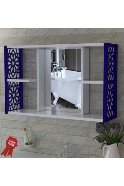 Remaks Aynalı Banyo Dolabı Mavi - Resim 2