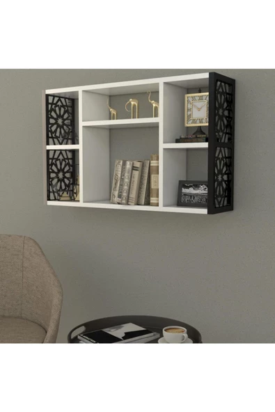 Remaks Terek Dekoratif Duvar Rafı Siyah ürün görseli 1